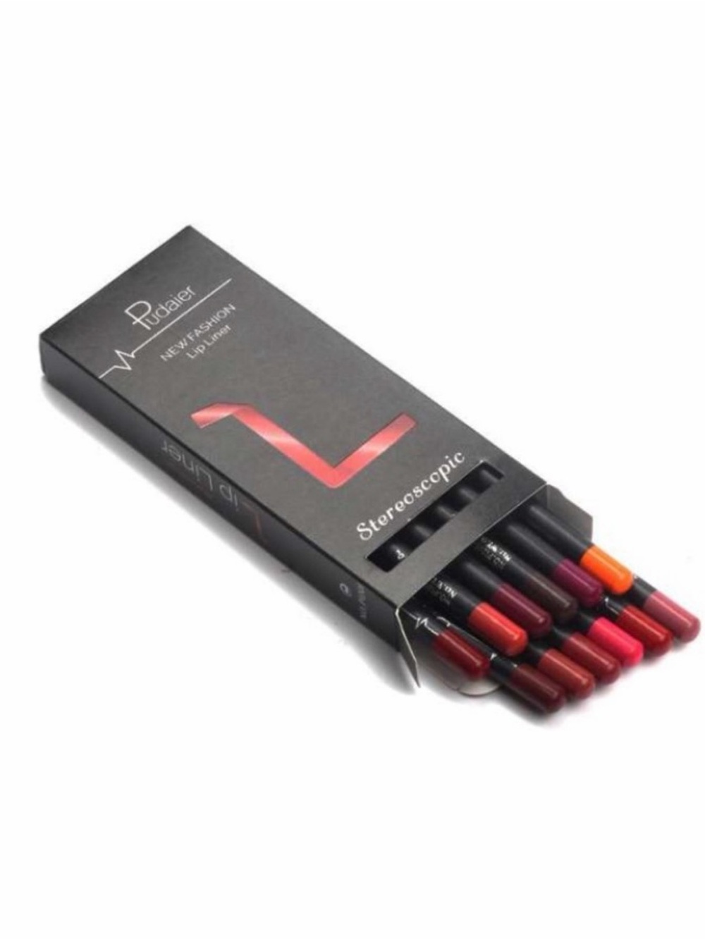 NEW PUDAIER • STEREOSCOPIC• 12 Pc. LIP LINER SET